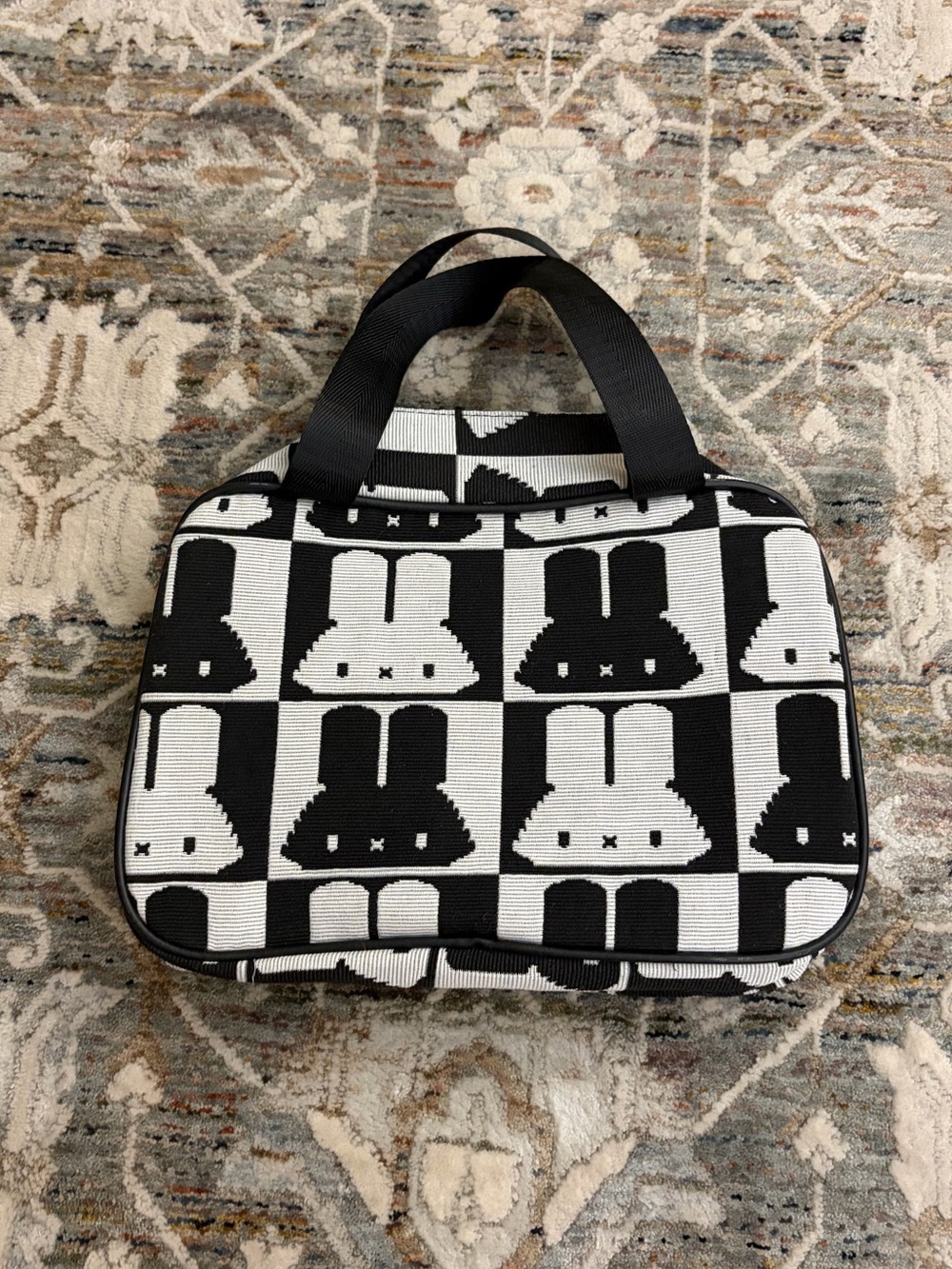 Black and White Bunny Lunch Bag
